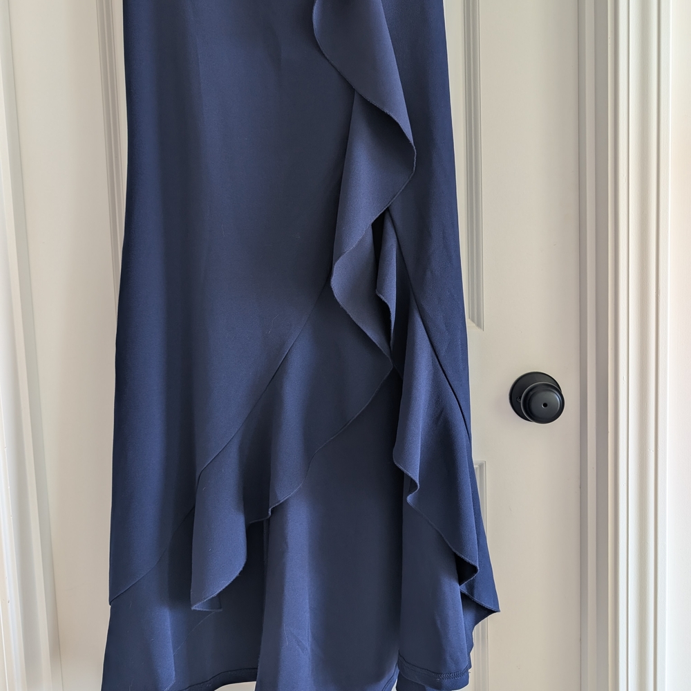 Amazon Elegant Navy High Low Dress - Picture 3 of 7